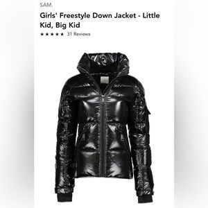 Girls SAM Freestyle down jacket in black